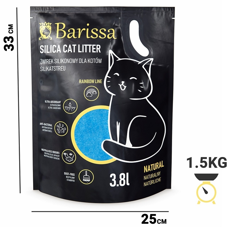Zdjęcie Barissa Żwirek silikonowy compact drobny  dla kotów 3.8l