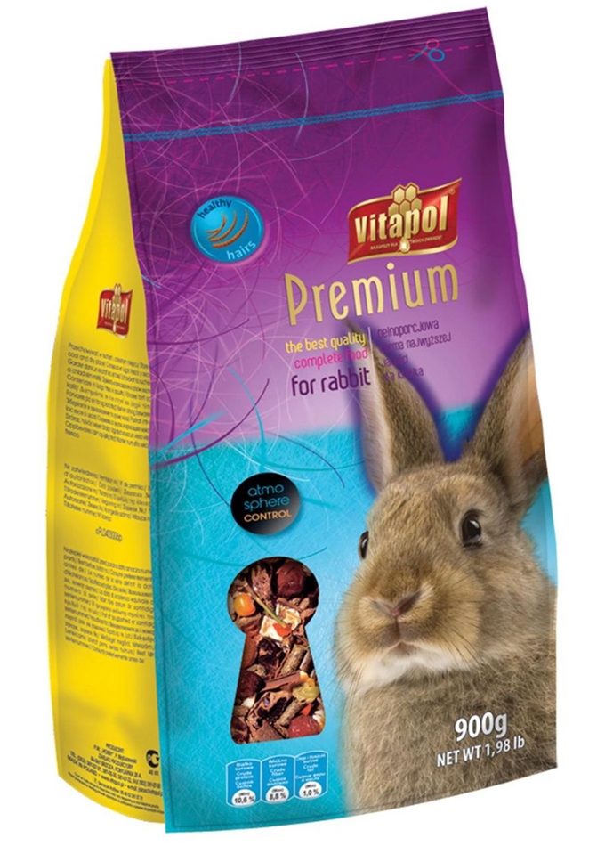 Zdjęcie Vitapol Premium Line Pełnowartościowy pokarm dla królika   900g