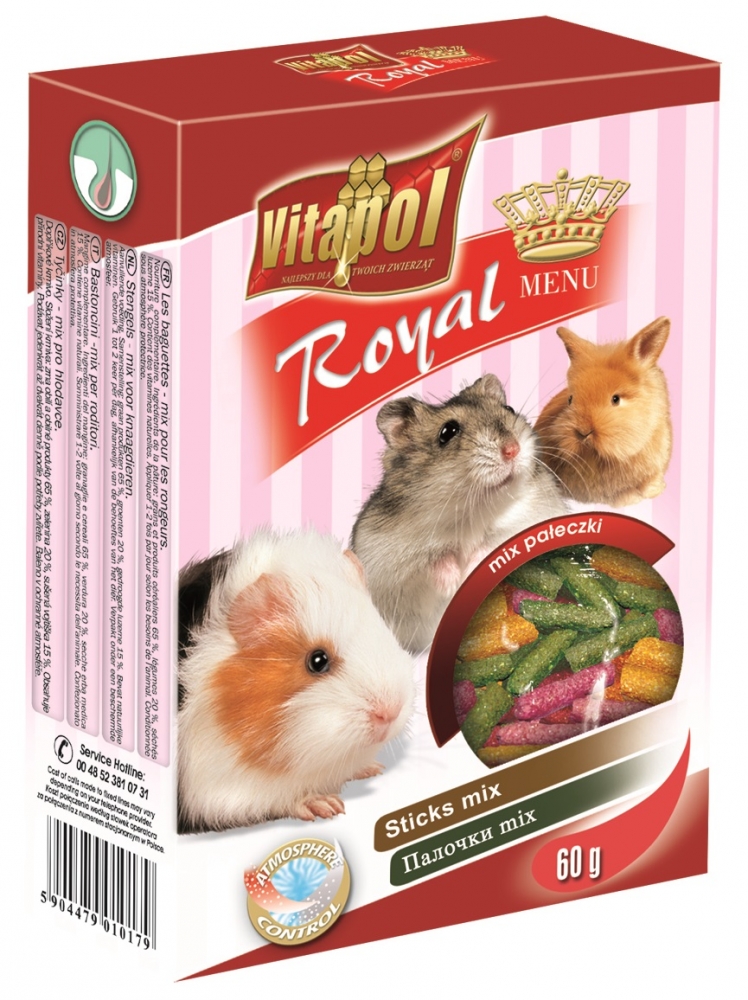 Vitapol Royal menu dla królików i gryzoni paluszki 60g