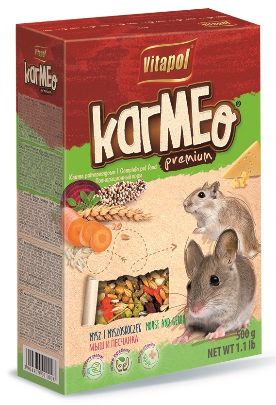 Zdjęcie Vitapol Karmeo Premium pokarm pełnoporcjowy karton dla myszy 500g
