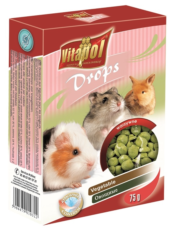 Vitapol Drops menu dla królików i gryzoni warzywne 75g