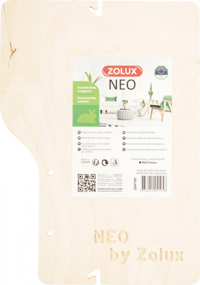 Zdjęcie Zolux Drewniane pięterko do klatki NEO Panas dla małych gryzoni  29 x 20 x 7 cm