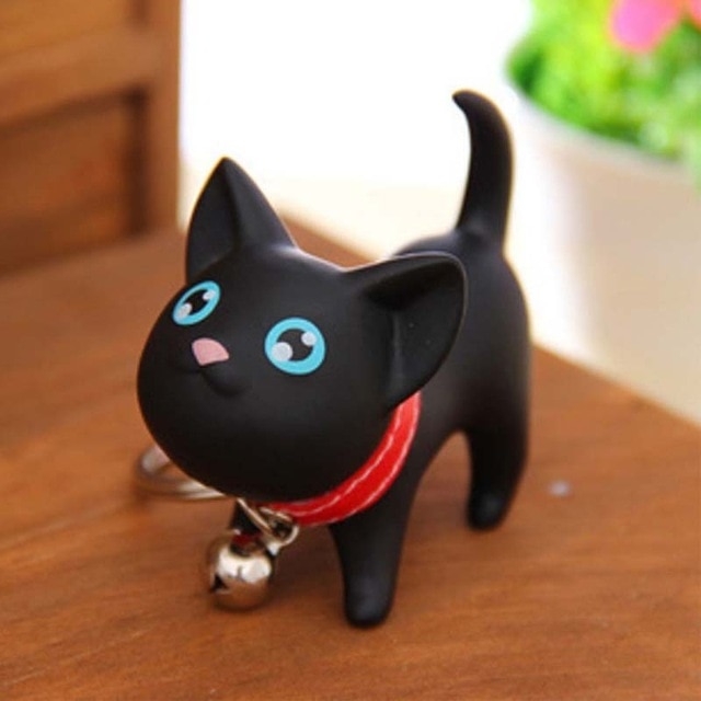 Zdjęcie Animalia Kot breloczek winylowy  czarna kotka Luna 6,5 x 5,5 cm