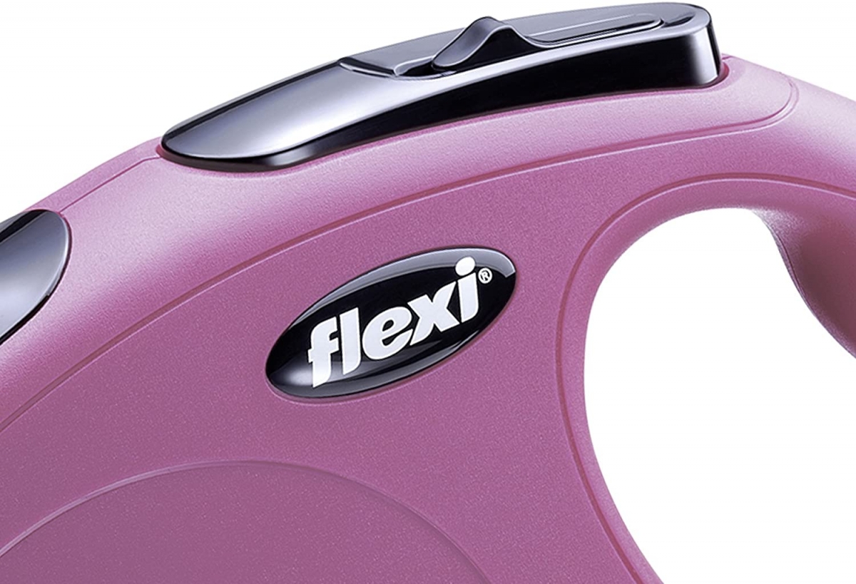 Zdjęcie Flexi New Classic Tape M smycz automatyczna (do 25kg) różowa taśma 5m