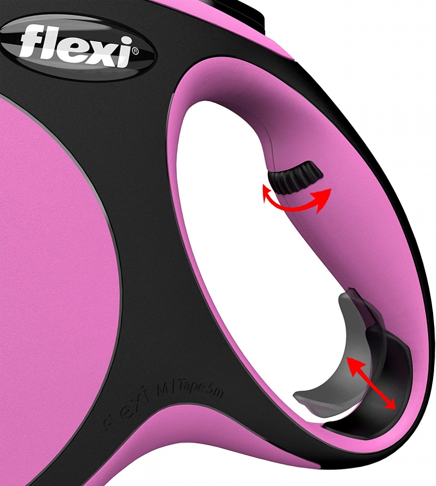 Zdjęcie Flexi New Comfort Cord XS smycz automatyczna (do 8kg) różowa linka 3m