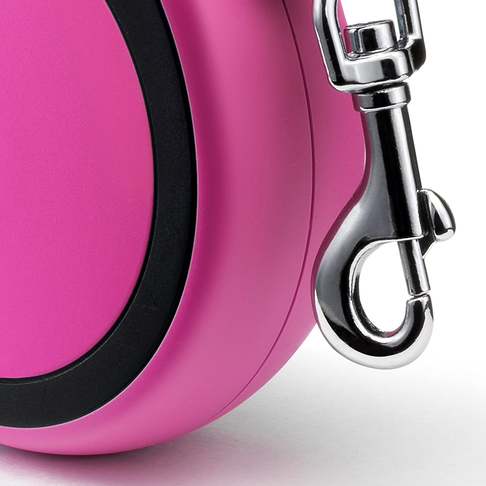 Zdjęcie Flexi New Comfort L smycz automatyczna (do 50kg) różowa-czarna taśma 8m