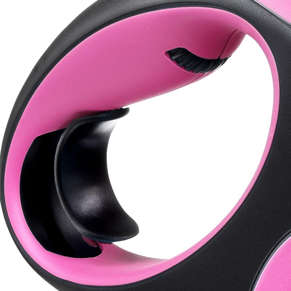 Zdjęcie Flexi New Comfort L smycz automatyczna (do 60kg) różowo-czarna taśma 5m