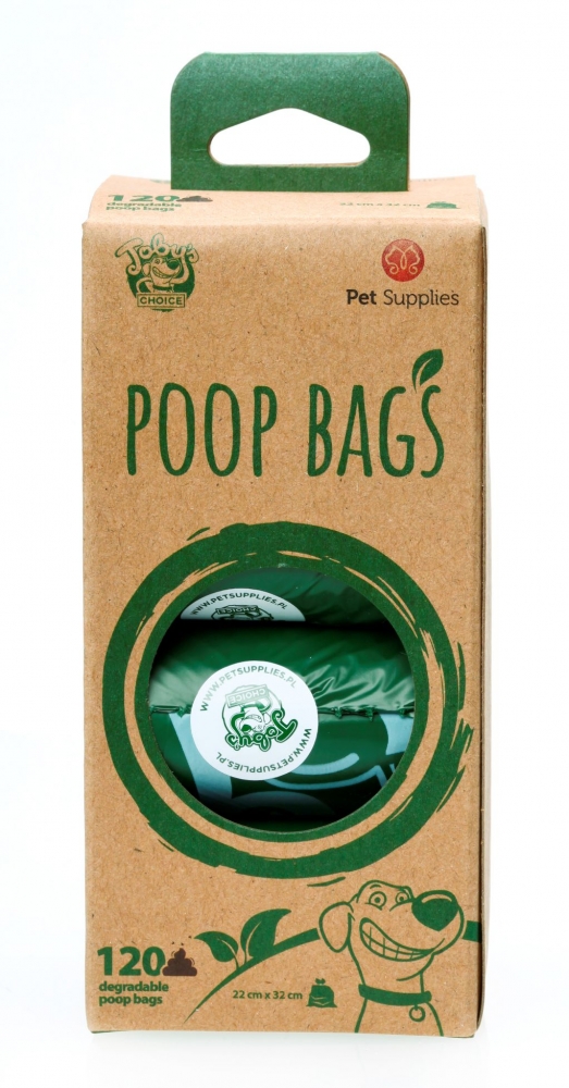 Zdjęcie Toby's Choice Poop Bags biodegradowalne torebki na odchody  zielone, bezzapachowe 120 szt.