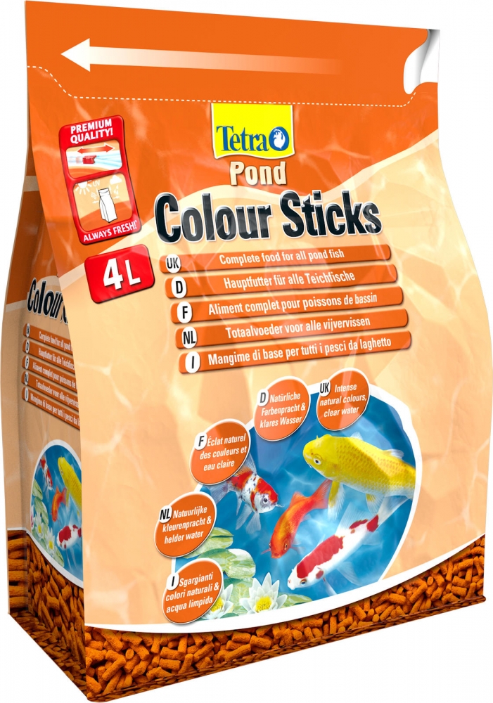 Tetra Pond Colour Sticks pokarm wybrawiający dla ryb stawowych 4l