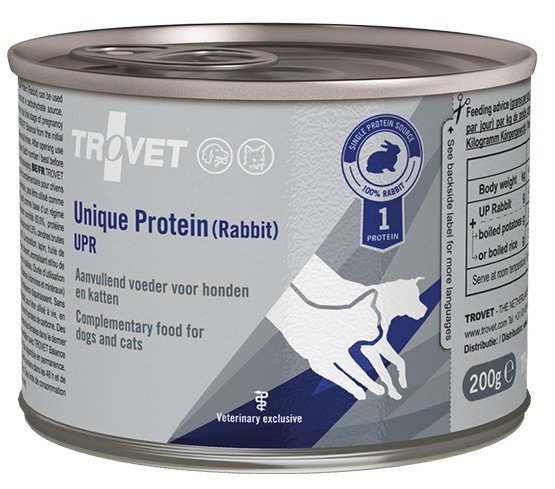 Trovet UPR (unique protein rabbit) puszka dla psa i kota 200g