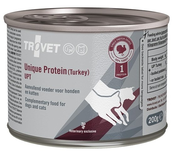 Trovet UPT (unique protein turkey) puszka dla psa i kota 200g