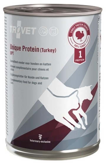 Zdjęcie Trovet UPT (unique protein turkey)  puszka dla psa i kota 400g