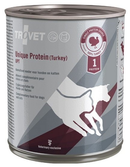 Trovet UPT (unique protein turkey) puszka dla psa i kota 800g