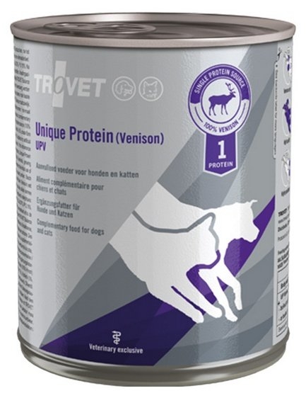 Trovet UPV (unique protein venison) puszka dla psa i kota 800g