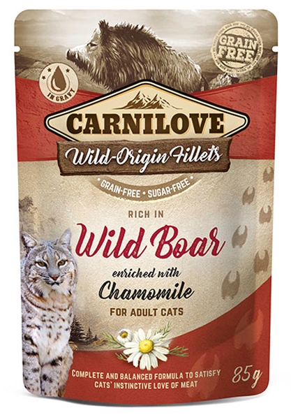 Carnilove Saszetka dla kota Wild Boar & Chamomile dziczyzna & rumianek 85g