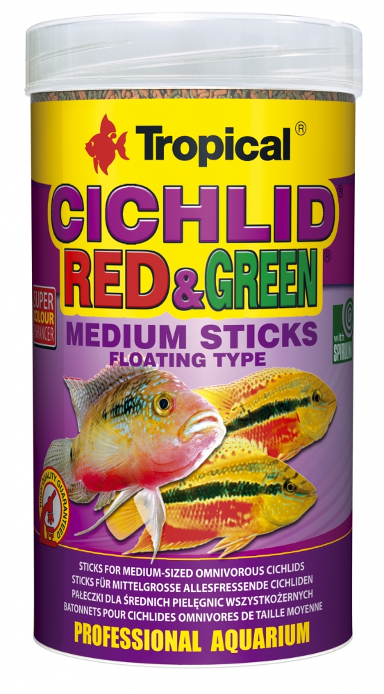 Tropical Cichlid Red & Green Medium pałeczki 250ml