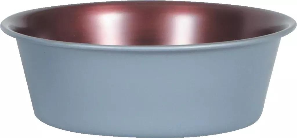 Zolux Antypoślizgowa miska Inox Copper szara stalowa / miedziana 17 cm, 1,1 l