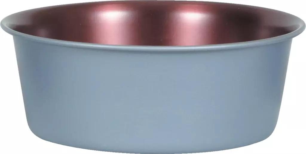 Zolux Antypoślizgowa miska Inox Copper szara stalowa / miedziana 24 cm, 2,7l