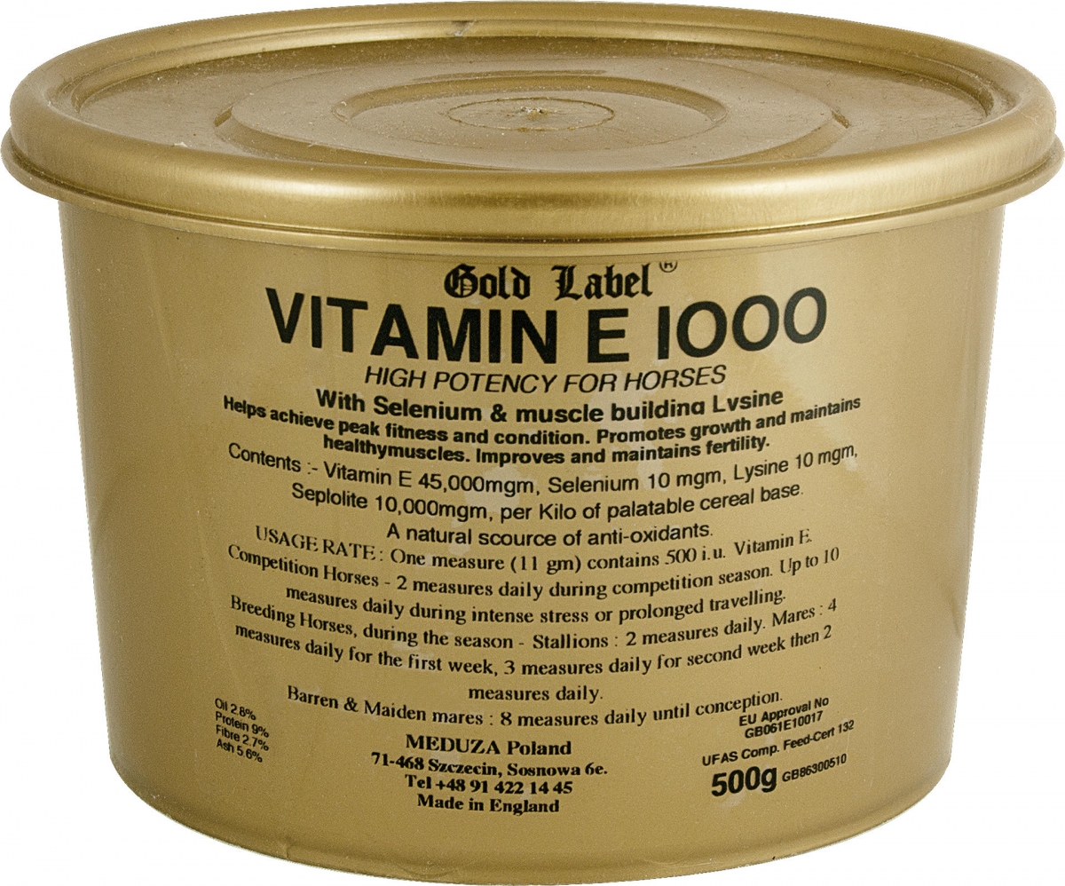 Gold Label Vitamin E 1000 witamina E, lizyna i selen  500g