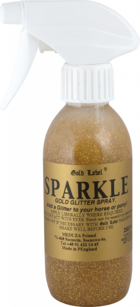 Gold Label Sparkle żel z brokatem w sprayu Gold (złoty) 250ml