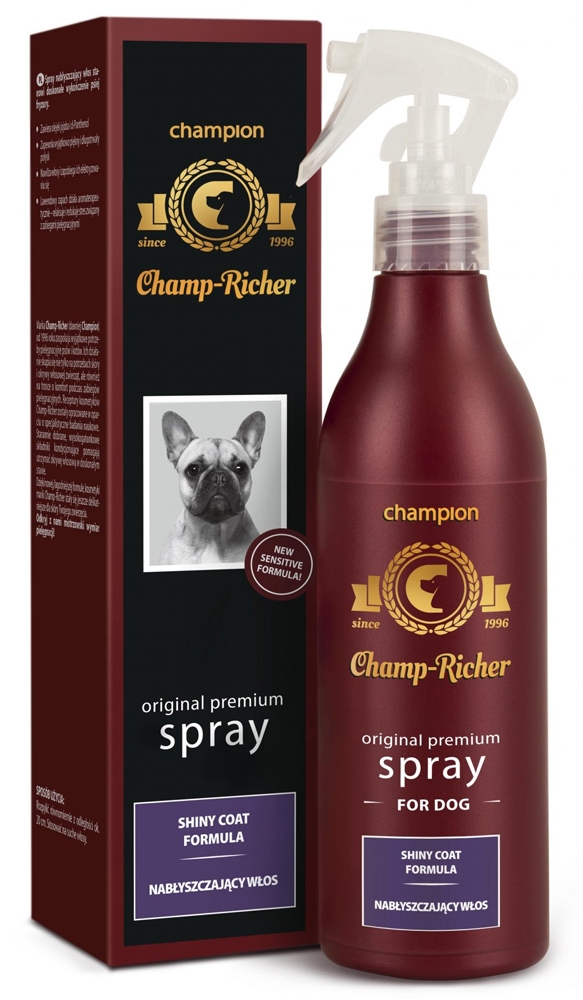 Champ-Richer Original Premium Spray for Dog Shiny Coat Formula spray nabłyszczający włos dla psów 250 ml