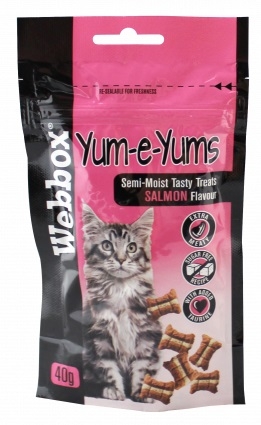 Zdjęcie Webbox Yum-e-yums przysmaki dla kota  z łososiem 40g