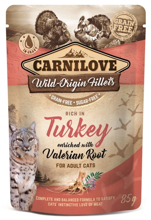 Carnilove Saszetka dla kota Turkey & Valerian Root indyk & waleriana 85g
