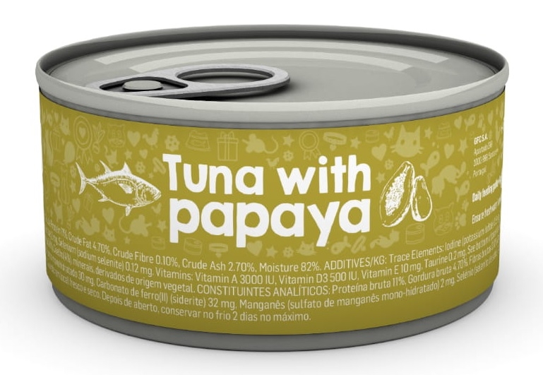 Naturea Puszka dla kota Tuna with Papaya kawałki w sosie tuńczyk z papają 85g