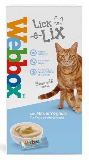 Zdjęcie Webbox Lick-e-Lix jogurtowy przysmak dla kota  mleczno-jogurtowy 7x10g