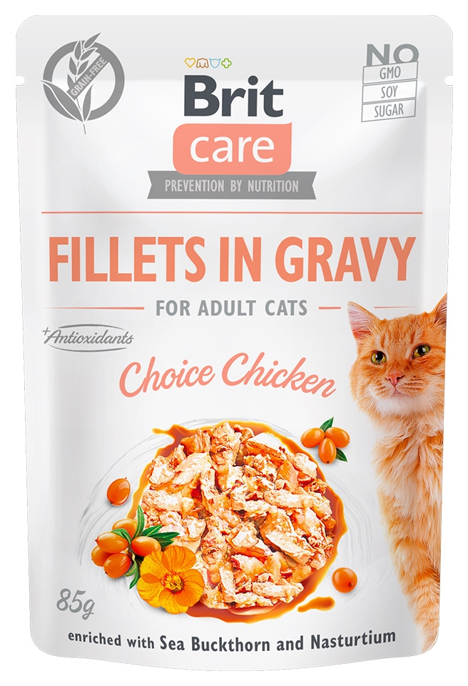 Brit Care Cat Fillets in Gravy saszetka dla kota choice chicken 85g