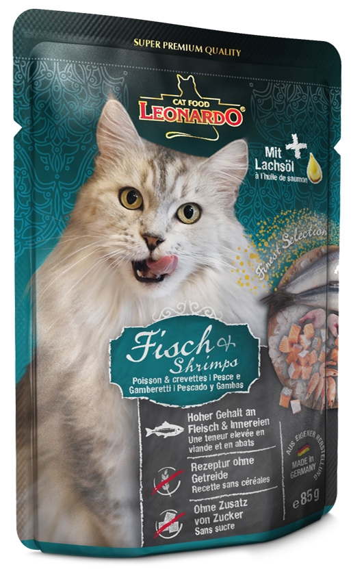 Zdjęcie Leonardo Finest Selection saszetka dla kota  ryba i krewetki 85g