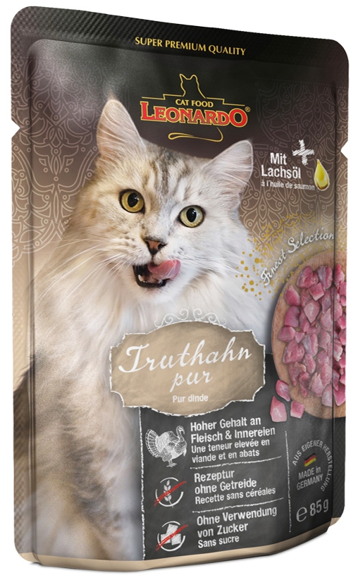 Zdjęcie Leonardo Finest Selection saszetka dla kota  czysty indyk 85g