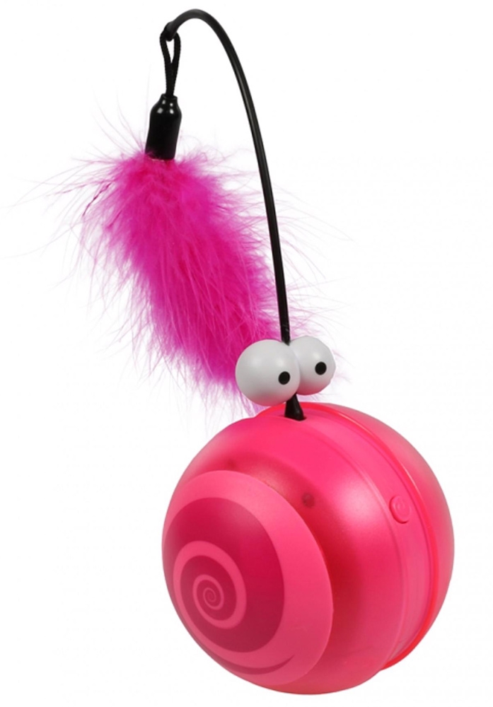 Coockoo Flip samobieżna, interaktywna piłka dla kota różowa ø 12,2 x 13,1 cm