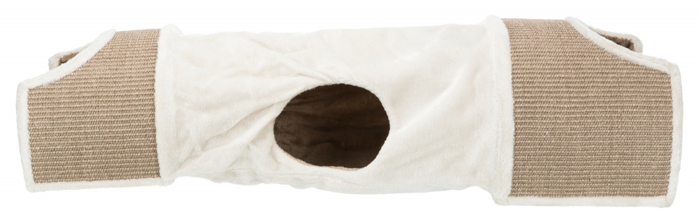 Zdjęcie Trixie Tunel pluszowy do drapania  szaro-beżowy 110 × 38 × 30 cm