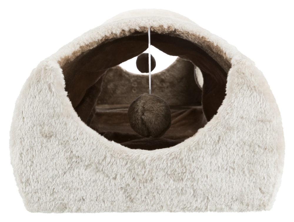 Zdjęcie Trixie Tunel pluszowy do drapania  szaro-beżowy 110 × 38 × 30 cm