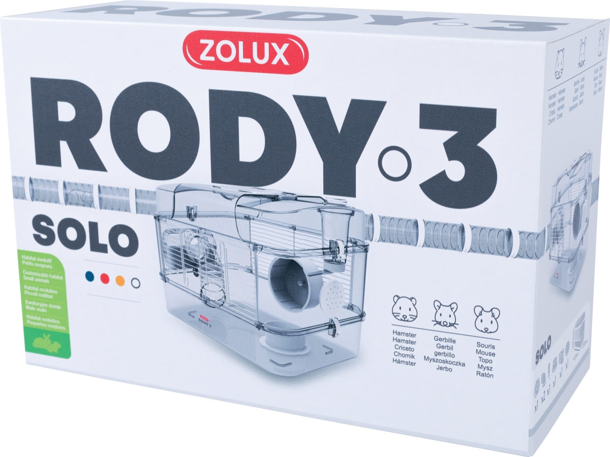 Zdjęcie Zolux Klatka Rody 3 Solo dla małych gryzoni biała 41 x 27 x 28 cm