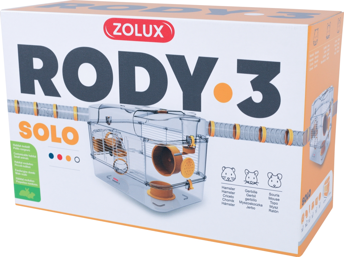 Zdjęcie Zolux Klatka Rody 3 Solo dla małych gryzoni żółta 41 x 27 x 28 cm