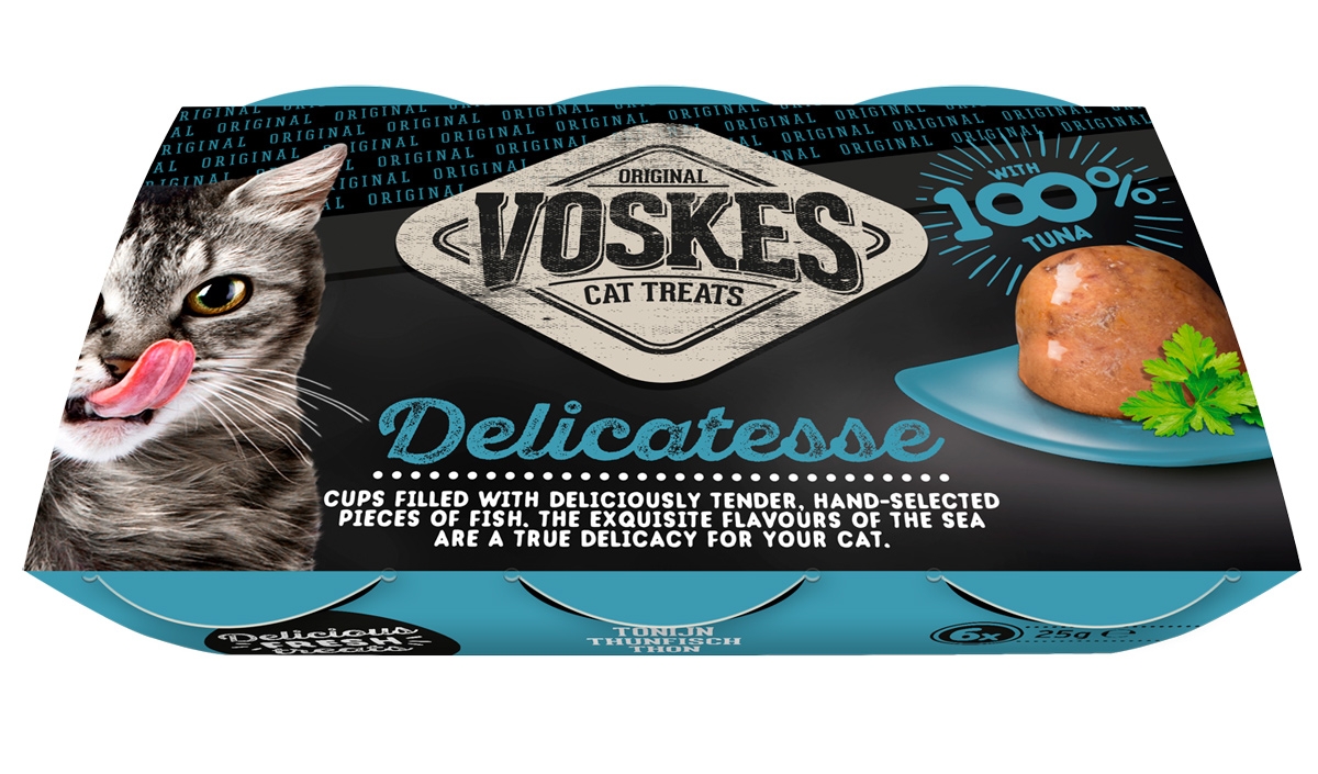 Zdjęcie Voskes Delicatesse Cat Treats przysmak w kubeczkach dla kota tuńczyk 6 x 25g