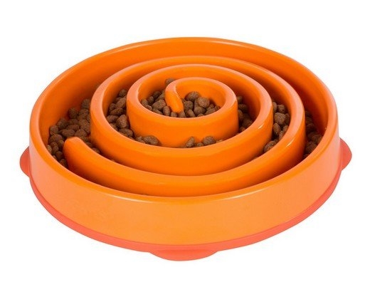 Outward Hound Fun Feeder™ miska spowalniająca jedzenie pomarańczowa ø ok. 33 cm