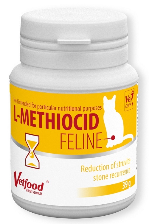 Zdjęcie Vetfood L-Methiocid Cat  preparat dla kotów z kamicą struwitową 39g