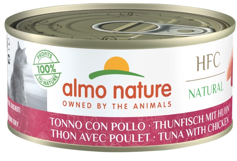 Zdjęcie Almo Nature HFC Natural Puszka duża w sosie tuńczyk i kurczak 150g