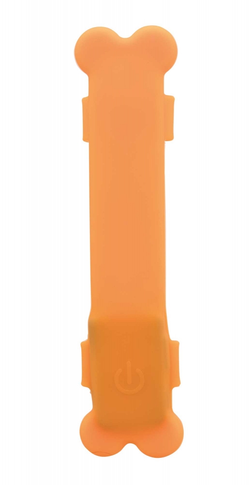 Trixie Nakładka świecąca na obrożę USB ładowana przez USB pomarańczowa 15 x 2,5 cm