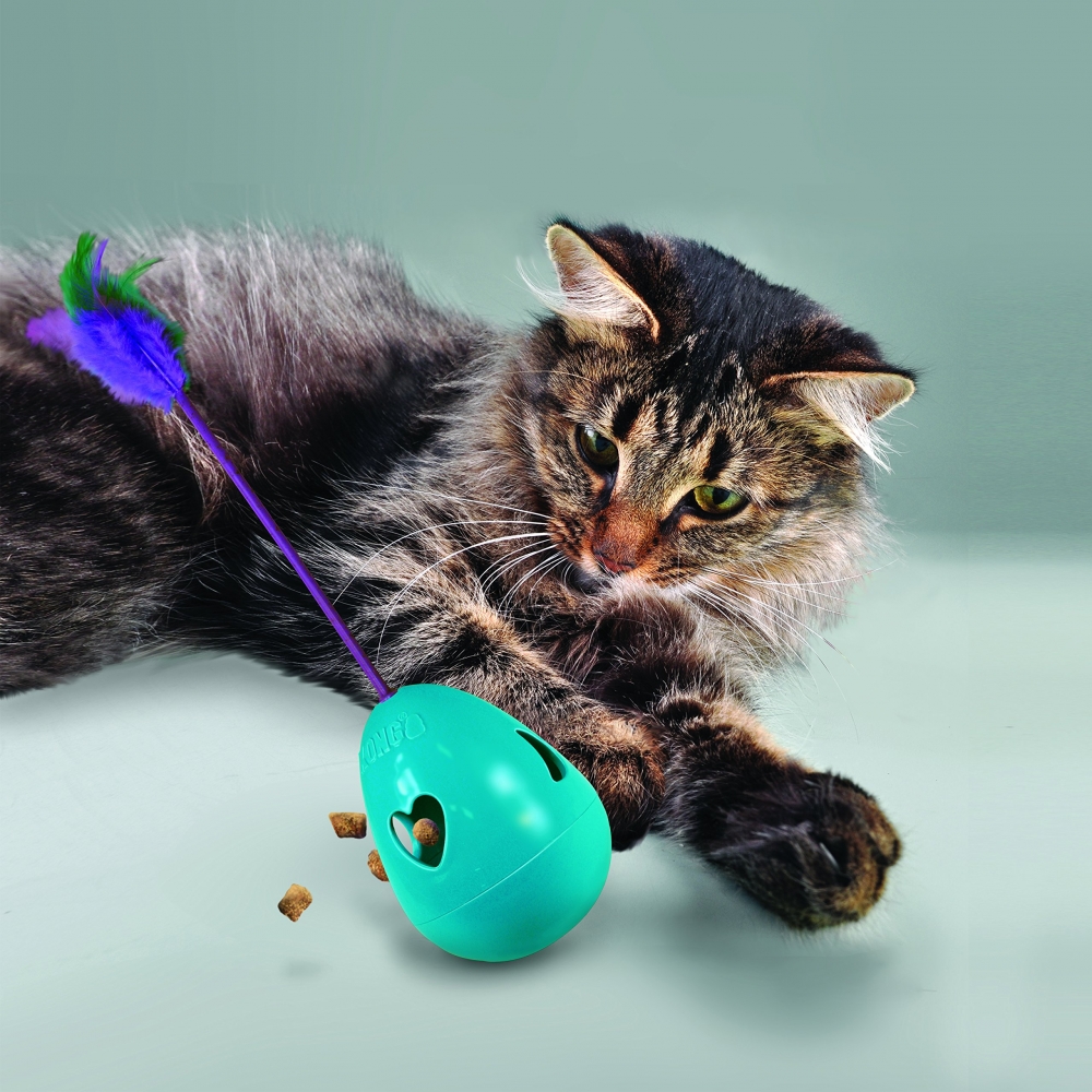 Zdjęcie Kong Cat Infused Tippin Treat Wobbler Large zabawka kiwaczek dla kota do przysmaków 30 x 8 cm