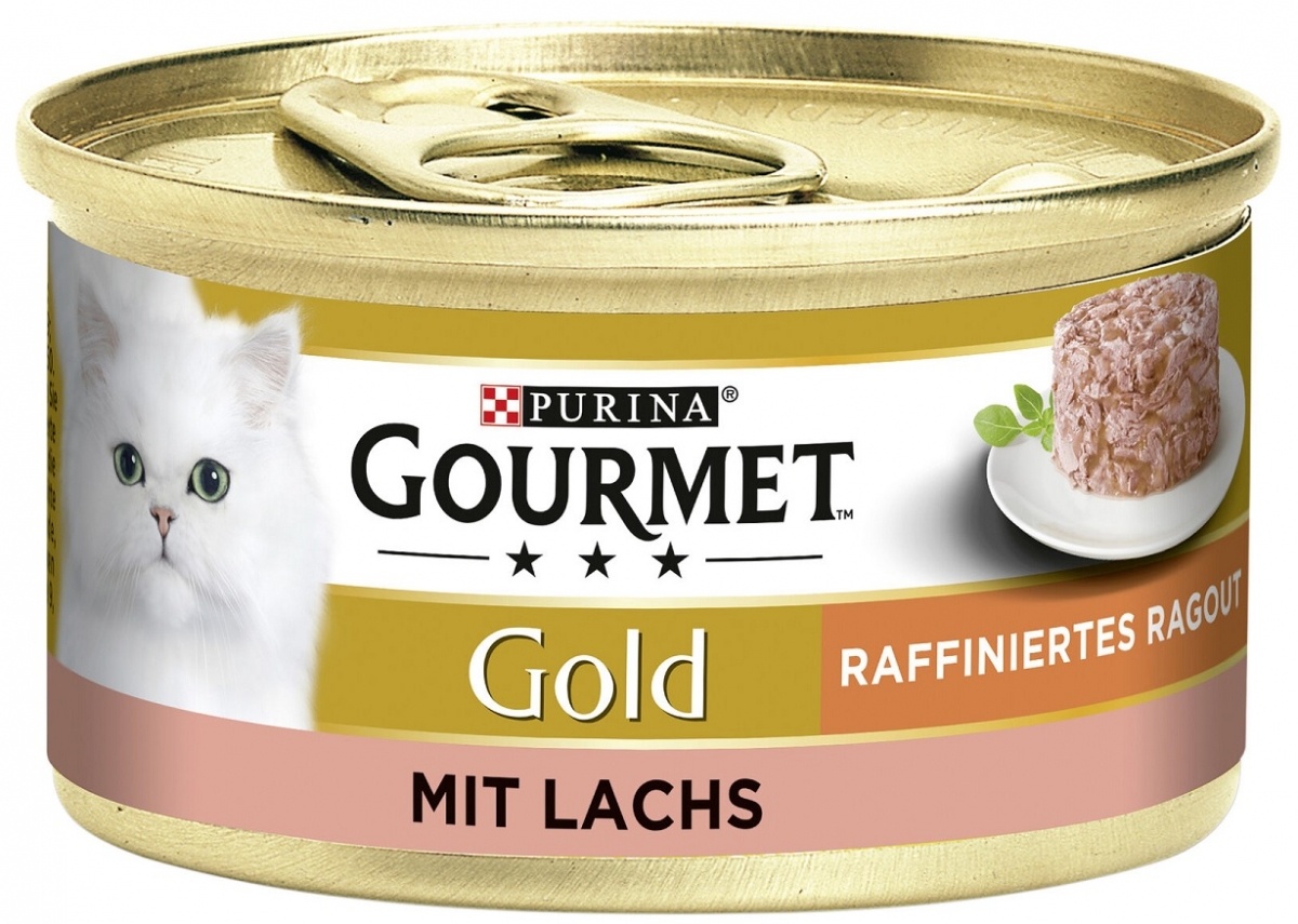 Zdjęcie Gourmet Gold Puszka Raffiniertes Ragout w galaretce z łososiem 85g
