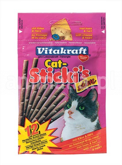 Zdjęcie Vitakraft Cat Stickis Slim pałeczki mięsne dla kota  z serem 12 szt.