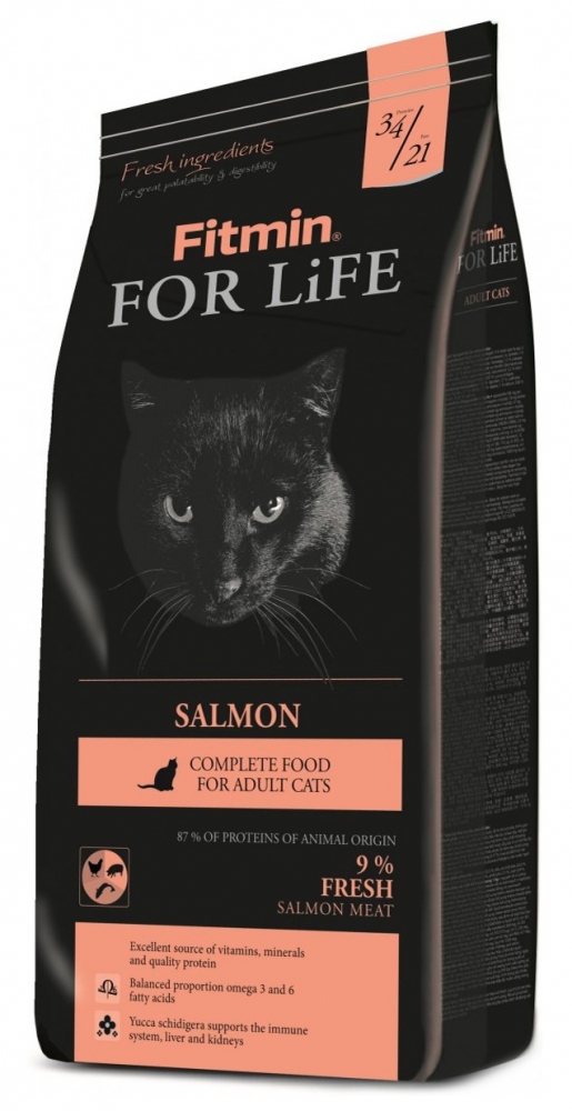Zdjęcie Fitmin Cat For Life Salmon  karma dla kotów ze świeżym łososiem 1,8 kg