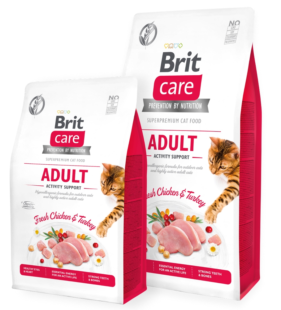 Zdjęcie Brit Care Cat Adult Activity Support Grain Free + POJEMNIK NA KARMĘ GRATIS! 2kg