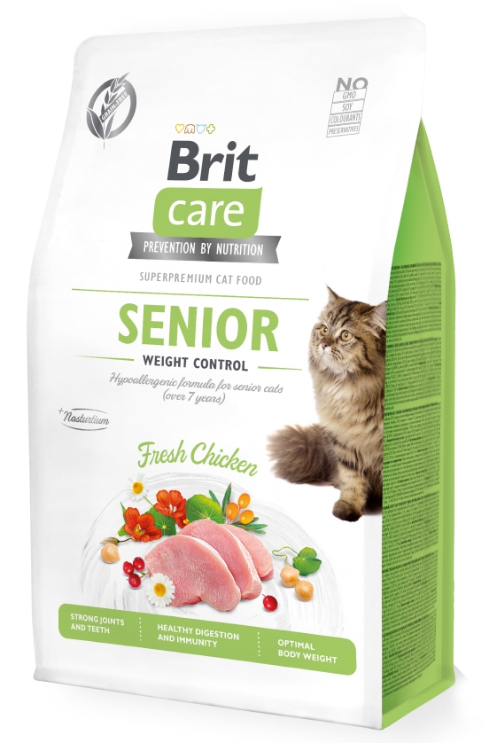 Zdjęcie Brit Care Cat Senior Weight Control Grain Free  koty starsze i z nadwagą 7kg