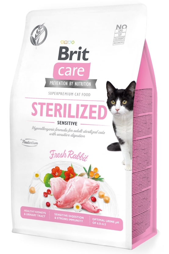 Zdjęcie Brit Care Cat Sterilized Sensitive Grain Free  koty sterylizowane i wrażliwe 7kg
