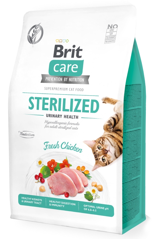 Zdjęcie Brit Care Cat Sterilized Urinary Health Grain Free  koty sterylizowane 400g